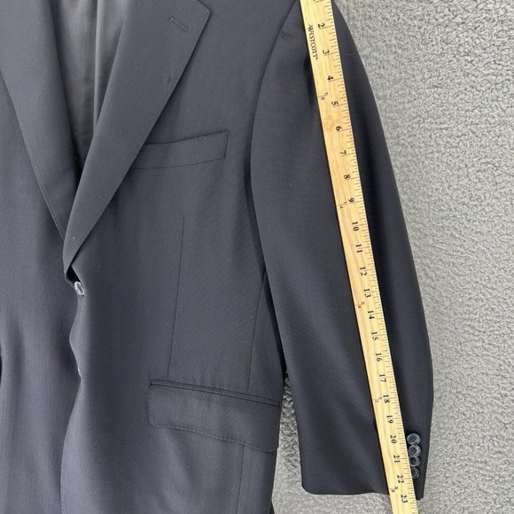 CANALI 1934 Traveler Water Resistant Blazer Jacket‎ Coat Wool Black ITALY 44 - Picture 10 of 14